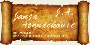 Janja Atanacković vizit kartica